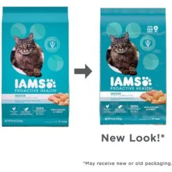 Iams ProActive Health Indoor Weight & Hairball Care Adult Dry Cat Food -PurePet Bites Shop 93653 PT2. AC SS1800 V1609947780