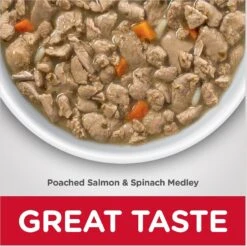 Hill's Science Diet Adult Healthy Cuisine Poached Salmon & Spinach Medley Canned Cat Food -PurePet Bites Shop 94020 PT5. AC SS1800 V1598149599