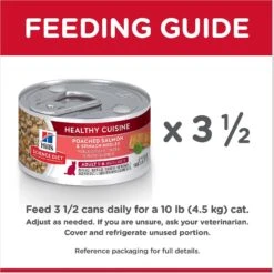 Hill's Science Diet Adult Healthy Cuisine Poached Salmon & Spinach Medley Canned Cat Food -PurePet Bites Shop 94020 PT7. AC SS1800 V1598152558