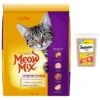 Meow Mix Original Choice Dry Cat Food & Temptations Classic Tasty Chicken Flavor Soft & Crunchy Cat Treats -PurePet Bites Shop 947342 MAIN. AC SS1800 V1693601873