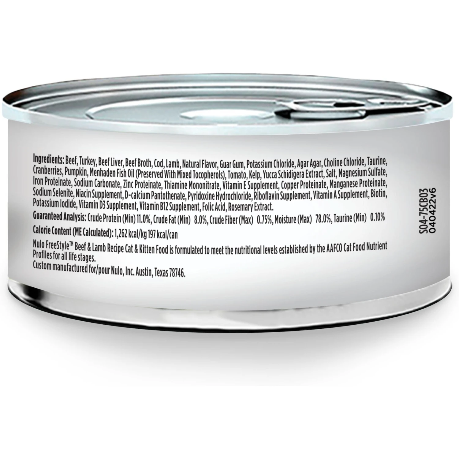 Nulo Freestyle Beef & Lamb Recipe Grain-Free Canned Cat & Kitten Food 4 Nulo Freestyle Beef & Lamb Recipe Grain-Free Canned Cat & Kitten Food - Image 2