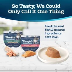 Blue Buffalo Tastefuls Spoonless Singles Whitefish, Tuna & Salmon Entree Variety Pack Adult Pate Wet Cat Food, 2.6-oz Twin Pack, Case Of 12 -PurePet Bites Shop 954222 PT2. AC SS1800 V1695051534