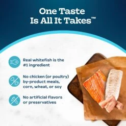 Blue Buffalo Tastefuls Spoonless Singles Whitefish, Tuna & Salmon Entree Variety Pack Adult Pate Wet Cat Food, 2.6-oz Twin Pack, Case Of 12 -PurePet Bites Shop 954222 PT5. AC SS1800 V1695052218