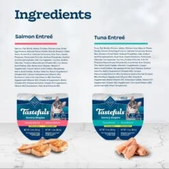 Blue Buffalo Tastefuls Savory Singles Salmon & Tuna Entree Variety Pack Adult Cuts In Gravy Wet Cat Food, 2.6-oz Twin Pack, Case Of 12 -PurePet Bites Shop 954238 PT4. AC SS1800 V1695052215