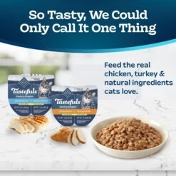 Blue Buffalo Tastefuls Savory Singles Chicken & Turkey Entree Variety Pack Cuts In Gravy Wet Cat Food, 2.6-oz Twin Pack, Case Of 12 -PurePet Bites Shop 954254 PT2. AC SS1800 V1695051648
