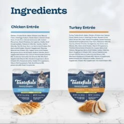 Blue Buffalo Tastefuls Savory Singles Chicken & Turkey Entree Variety Pack Cuts In Gravy Wet Cat Food, 2.6-oz Twin Pack, Case Of 12 -PurePet Bites Shop 954254 PT4. AC SS1800 V1695052218