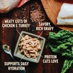 Wellness CORE Grain-Free Hearty Cuts In Gravy Shredded Chicken & Turkey Recipe Canned Cat Food -PurePet Bites Shop 95710 PT1. AC SS1800 V1666650711