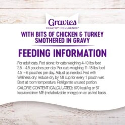 Wellness Healthy Indulgence Gravies With Bits Of Chicken & Turkey Smothered In Gravy Grain-Free Wet Cat Food Pouches 17 Wellness Healthy Indulgence Gravies With Bits Of Chicken & Turkey Smothered In Gravy Grain-Free Wet Cat Food Pouches -PurePet Bites Shop 95714 PT7. AC SS1800 V1695826950