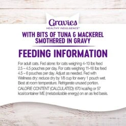 Wellness Healthy Indulgence Gravies With Bits Of Tuna & Mackerel Smothered In Gravy Grain-Free Wet Cat Food Pouches -PurePet Bites Shop 95716 PT7. AC SS1800 V1695923301