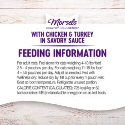 Wellness Healthy Indulgence Morsels With Chicken & Turkey In Savory Sauce Grain-Free Wet Cat Food Pouches -PurePet Bites Shop 95722 PT5. AC SS1800 V1594911977