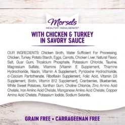 Wellness Healthy Indulgence Morsels With Chicken & Turkey In Savory Sauce Grain-Free Wet Cat Food Pouches -PurePet Bites Shop 95722 PT6. AC SS1800 V1621985313