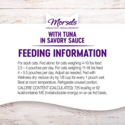 Wellness Healthy Indulgence Morsels With Tuna In Savory Sauce Grain-Free Wet Cat Food Pouches 17 Wellness Healthy Indulgence Morsels With Tuna In Savory Sauce Grain-Free Wet Cat Food Pouches -PurePet Bites Shop 95727 PT7. AC SS1800 V1695839119