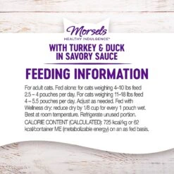 Wellness Healthy Indulgence Morsels With Turkey & Duck In Savory Sauce Grain-Free Wet Cat Food Pouches -PurePet Bites Shop 95729 PT5. AC SS1800 V1594851065