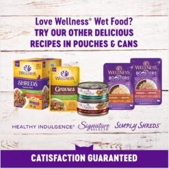 Wellness Healthy Indulgence Shreds With Chicken & Turkey In Light Sauce Grain-Free Wet Cat Food Pouches -PurePet Bites Shop 95731 PT4. AC SS1800 V1695837176