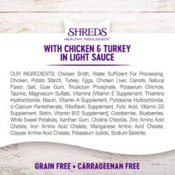 Wellness Healthy Indulgence Shreds With Chicken & Turkey In Light Sauce Grain-Free Wet Cat Food Pouches -PurePet Bites Shop 95731 PT5. AC SS1800 V1695839596
