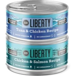 BIXBI LIBERTY Chicken, Salmon & Tuna Recipe Grain-Free Wet Cat Food, 2.75-oz Can, Case Of 12 -PurePet Bites Shop 972526 PT2. AC SS1800 V1698683543