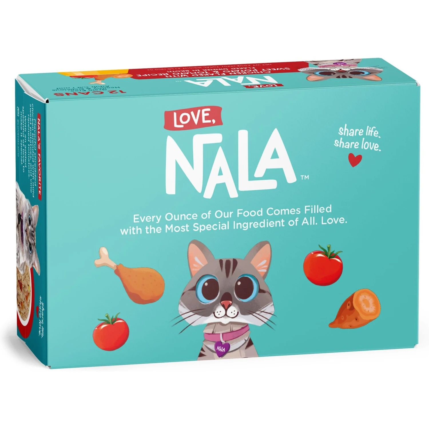 Love, Nala Chicken Flaked With Sweet Potato & Tomato Recipe In Broth Adult Grain-Free Wet Cat Food, 2.8-oz Can, Case Of 12 4 Love, Nala Chicken Flaked With Sweet Potato & Tomato Recipe In Broth Adult Grain-Free Wet Cat Food, 2.8-oz Can, Case Of 12 - Image 2