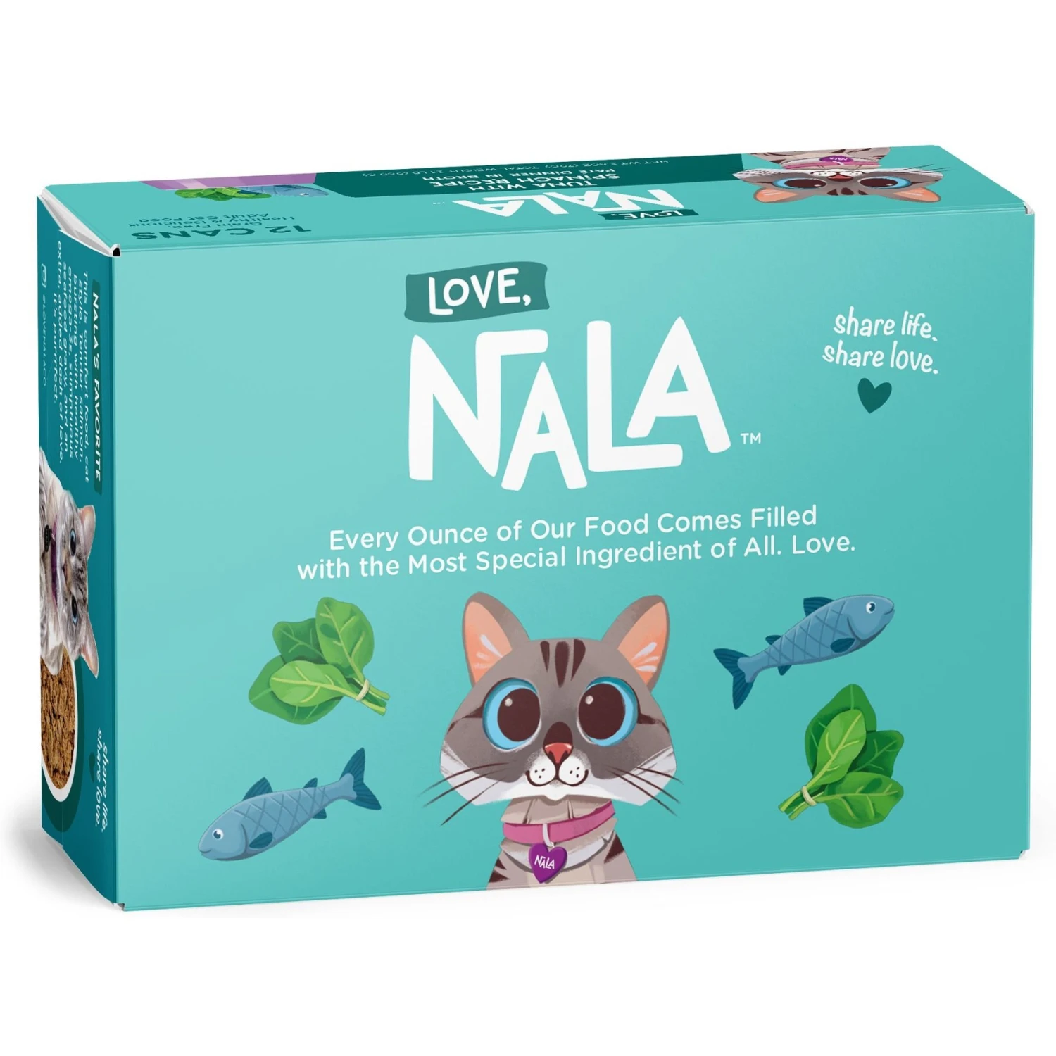 Love, Nala Tuna Pate With Spinach Recipe In Broth Adult Grain-Free Wet Cat Food, 2.8-oz Can, Case Of 12 4 Love, Nala Tuna Pate With Spinach Recipe In Broth Adult Grain-Free Wet Cat Food, 2.8-oz Can, Case Of 12 - Image 2