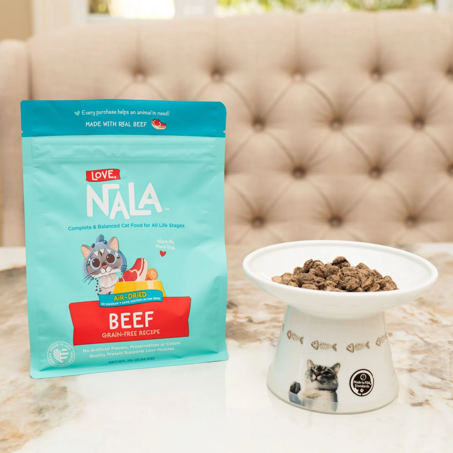 Love, Nala Beef Grain-Free Adult Dehydrated Cat Food, 1-lb Bag 5 Love, Nala Beef Grain-Free Adult Dehydrated Cat Food, 1-lb Bag - Image 3