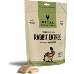 Vital Essentials Rabbit Entree Cat Food Mini Patties Grain-Free Freeze-Dried Raw Cat Food, 3.75-oz Bag + 2 Items -PurePet Bites Shop 985926 PT7. AC SS1800 V1698186964