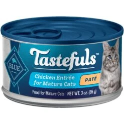 Blue Buffalo Tastefuls Natural Chicken Adult 7+ Dry Cat Food & Blue Buffalo Tastefuls Chicken Entrée Mature Cats Pate Wet Cat Food, 3-oz Can, Case Of 24 -PurePet Bites Shop 986438 PT6. AC SS1800 V1698672328