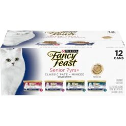 Fancy Feast Senior 7+ Chicken, Beef & Tuna Feasts Variety Pack Canned Cat Food & Purina ONE Indoor Advantage Senior 7+ High Protein Natural Dry Cat Food -PurePet Bites Shop 986446 PT1. AC SS1800 V1698672724