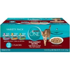 Purina ONE Tender Selects Blend With Real Chicken Dry Cat Food & Purina ONE True Instinct Turkey, Chicken & Tuna Variety Pack Canned Cat Food -PurePet Bites Shop 986462 PT5. AC SS1800 V1698672313