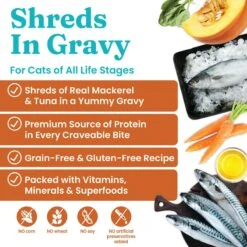 Solid Gold Five Oceans Mackerel & Tuna Recipe In Gravy Grain-Free Canned Cat Food -PurePet Bites Shop 99179 PT1. AC SS1800 V1543523890