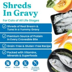 Solid Gold Five Oceans SeaBream & Tuna Recipe In Gravy Grain-Free Canned Cat Food -PurePet Bites Shop 99192 PT1. AC SS1800 V1543523906