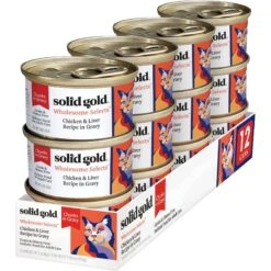 Solid Gold Wholesome Selects With Real Chicken & Liver Recipe In Gravy Grain-Free Canned Cat Food