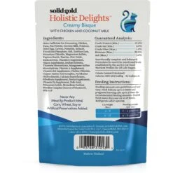 Solid Gold Holistic Delights Creamy Bisque With Chicken & Coconut Milk Grain-Free Cat Food Pouches -PurePet Bites Shop 99368 PT1. AC SS1800 V1543524423