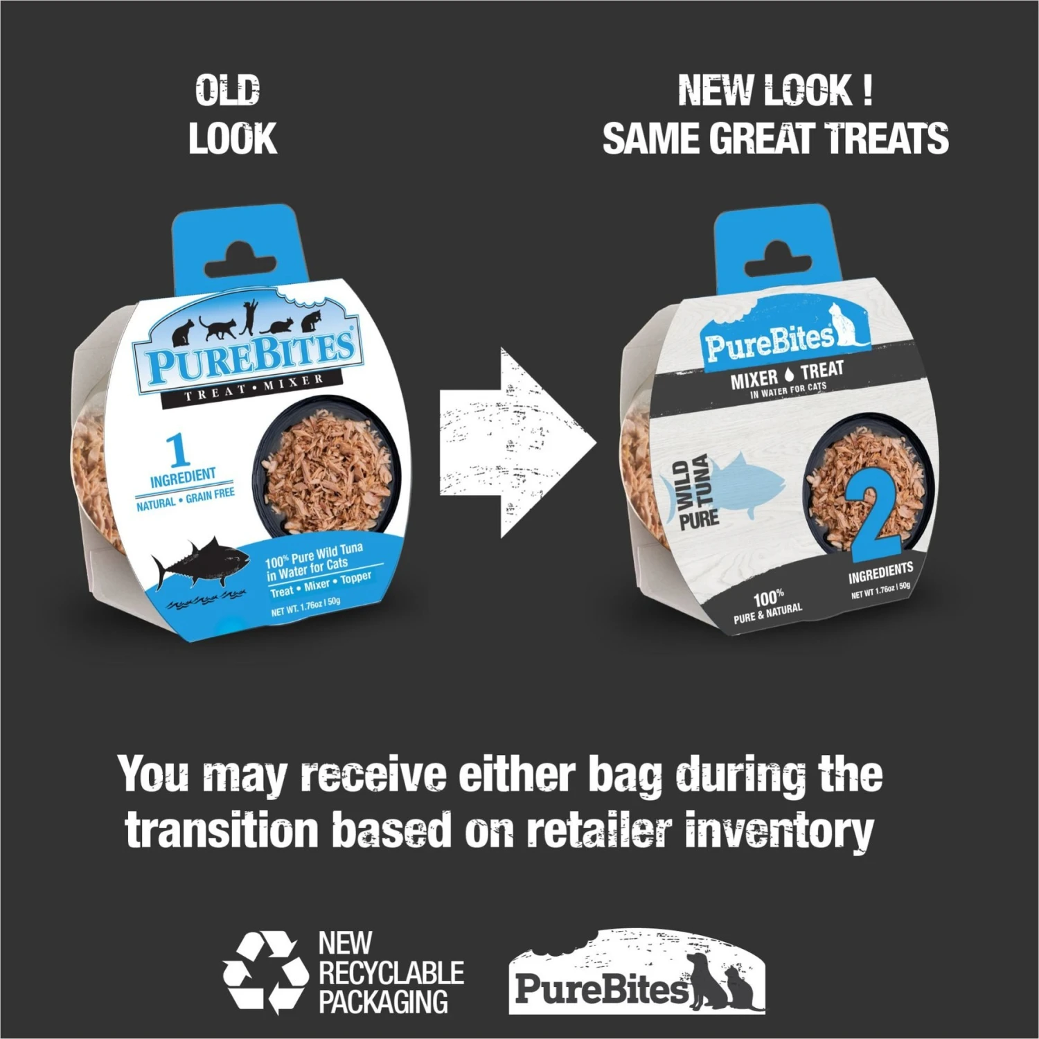 PureBites Mixers 100% Wild Tuna In Water Grain-Free Cat Food Trays 4 PureBites Mixers 100% Wild Tuna In Water Grain-Free Cat Food Trays - Image 2