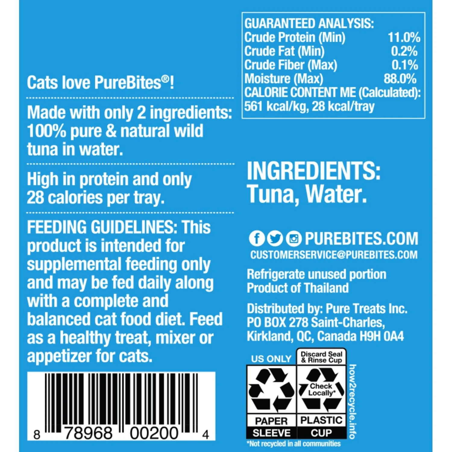 PureBites Mixers 100% Wild Tuna In Water Grain-Free Cat Food Trays 5 PureBites Mixers 100% Wild Tuna In Water Grain-Free Cat Food Trays - Image 3