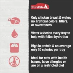 PureBites Mixers 100% Chicken Breast In Water Grain-Free Cat Food Trays 15 PureBites Mixers 100% Chicken Breast In Water Grain-Free Cat Food Trays -PurePet Bites Shop 99704 PT5. AC SS1800 V1662689423