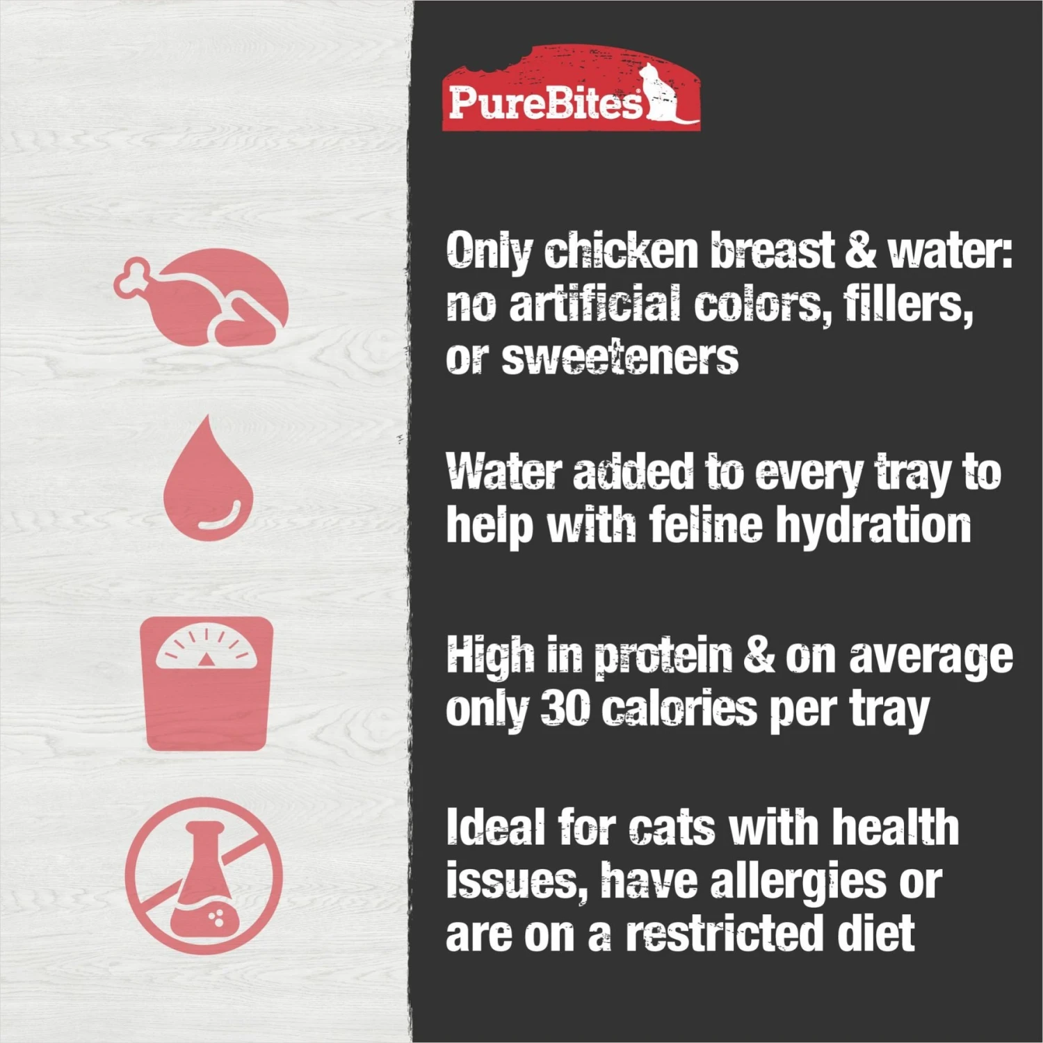 PureBites Mixers 100% Chicken Breast In Water Grain-Free Cat Food Trays 8 PureBites Mixers 100% Chicken Breast In Water Grain-Free Cat Food Trays - Image 6