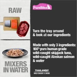 PureBites Mixers 100% Wild Skipjack Tuna & Alaskan Salmon Variety Pack Cat Food Trays -PurePet Bites Shop 99706 PT3. AC SS1800 V1662665184