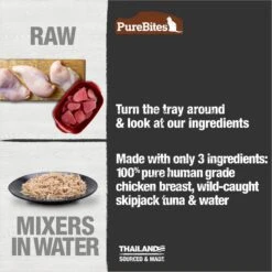 PureBites Mixers 100% Tuna & Chicken In Water Grain-Free Cat Food Trays -PurePet Bites Shop 99708 PT3. AC SS1800 V1662689127