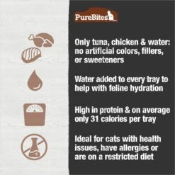 PureBites Mixers 100% Tuna & Chicken In Water Grain-Free Cat Food Trays -PurePet Bites Shop 99708 PT5. AC SS1800 V1662668141