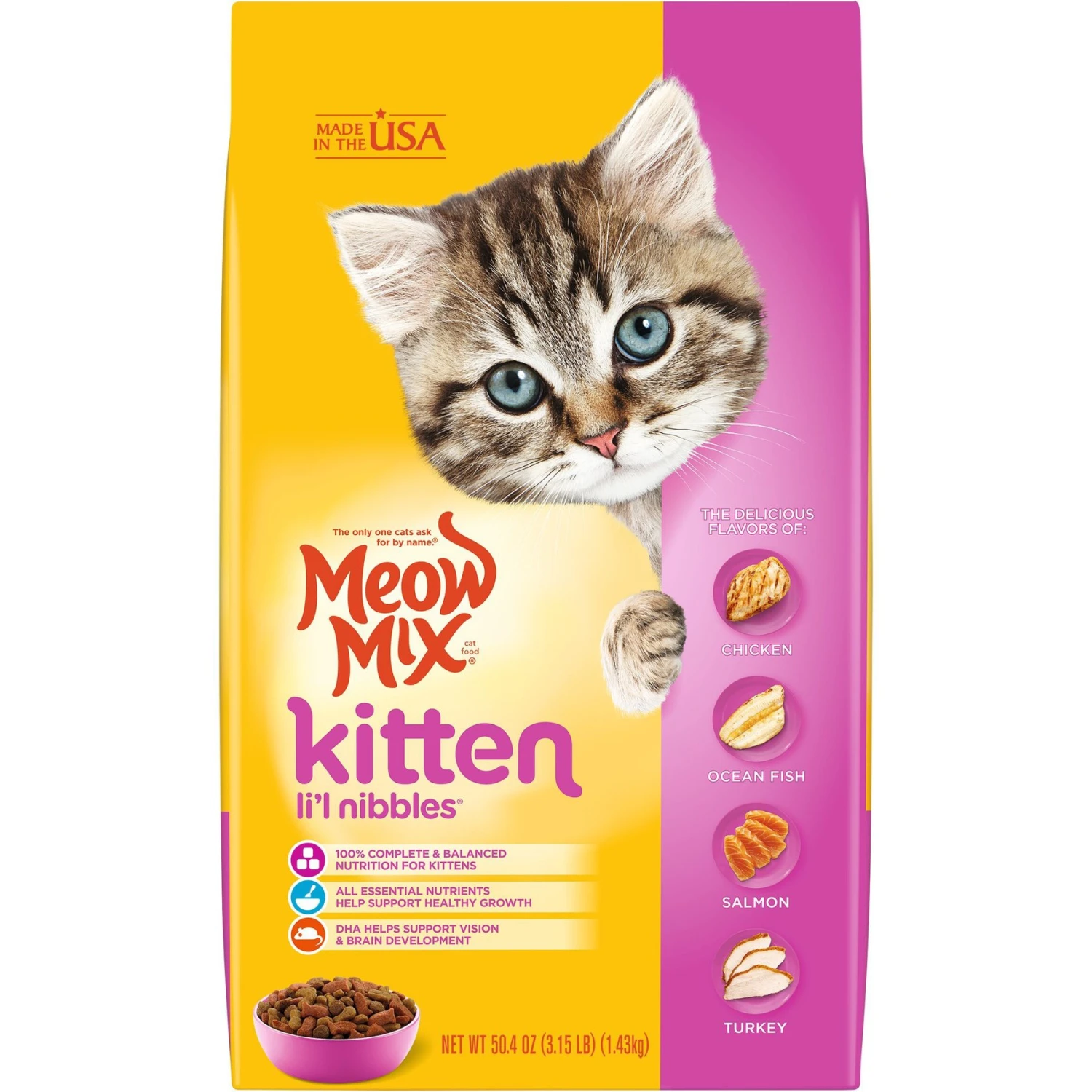 Meow Mix Kitten Li'l Nibbles Dry Cat Food 3 Meow Mix Kitten Li'l Nibbles Dry Cat Food
