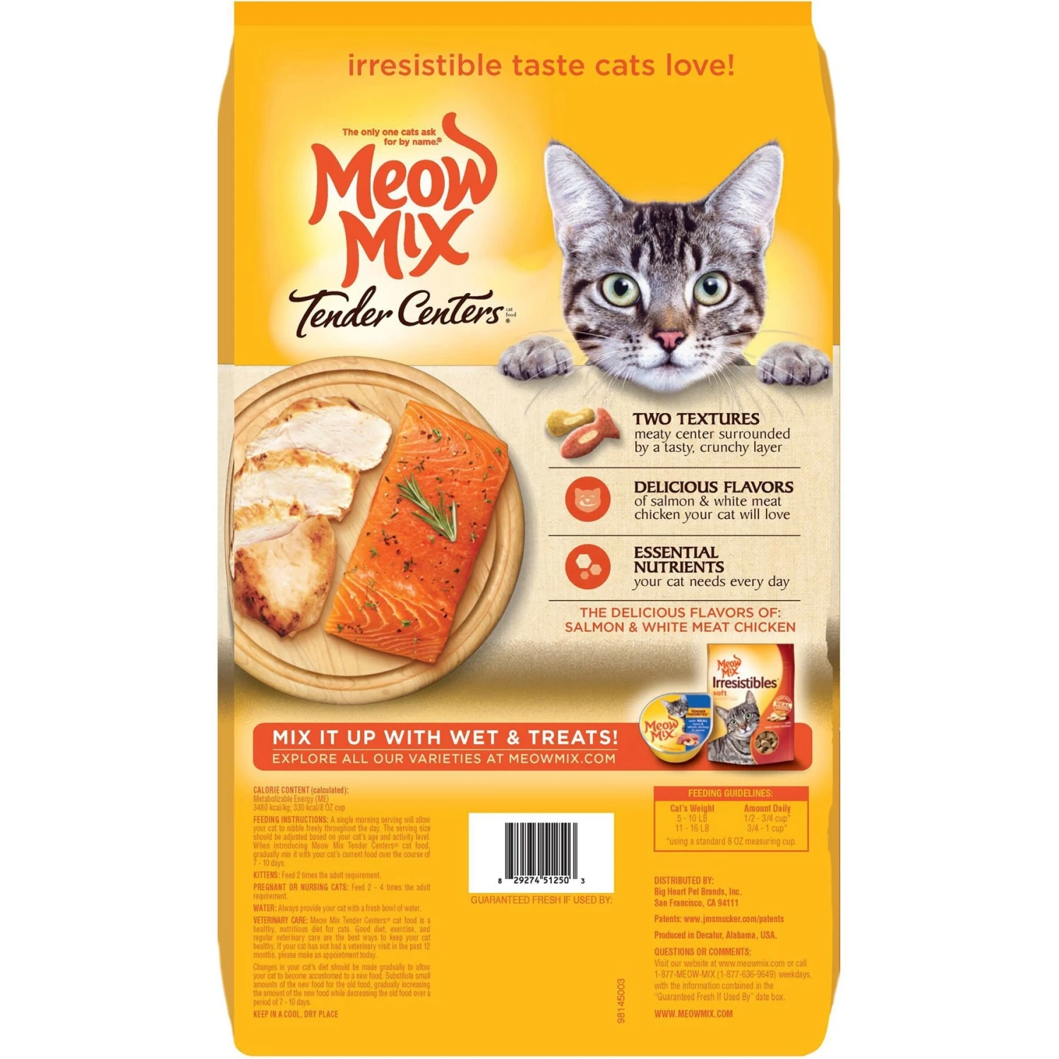 Meow Mix Tender Centers Salmon & White Meat Chicken Dry Cat Food 4 Meow Mix Tender Centers Salmon & White Meat Chicken Dry Cat Food - Image 2